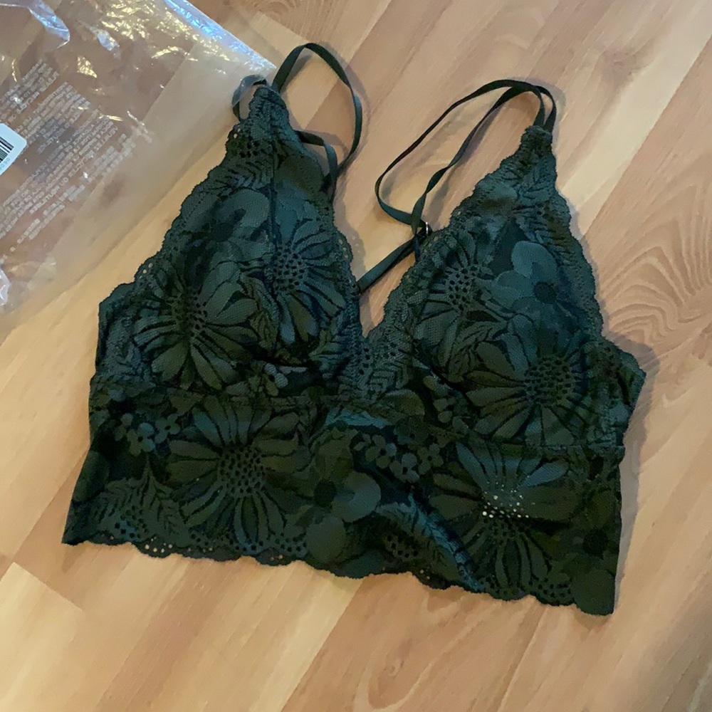 Aerie Bralette Dark Green